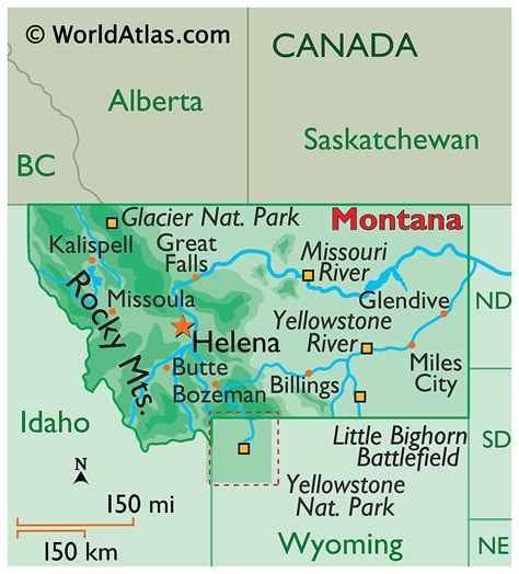 Montana Maps And Facts World Atlas