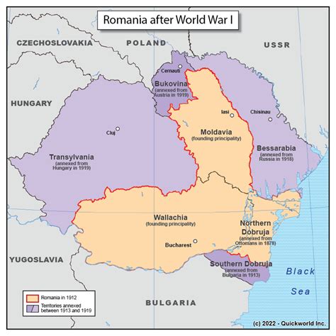 Romanias Ww1 Territorial Gains More Details On Mapoftheday