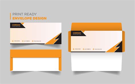 Creative Modern Envelope Template Design Illustration Par Pelmaestro
