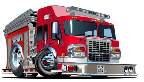 Truck fire engine colorful illustration. Vector Cartoon Fire Truck stock vector. Illustration of ...