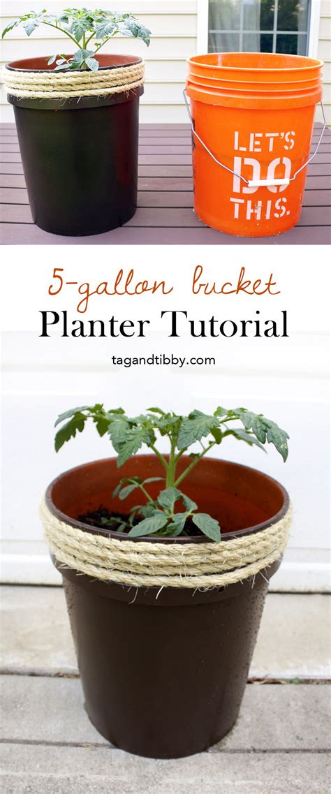 How To Make A Planter From A 5 Gallon Bucket Bucket Planters Bucket