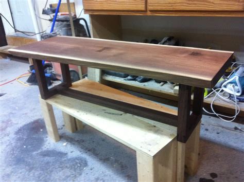 This coffee table brings modern charm to your home. Live Edge Coffee Table, Black Walnut : woodworking