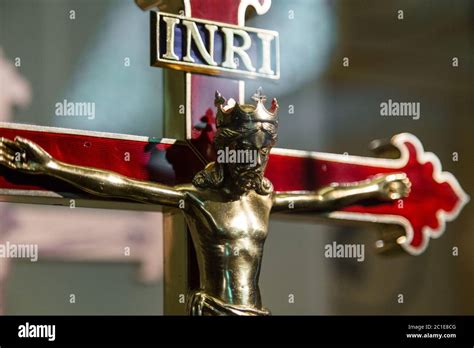 Holy Cross With Crucified Jesus Christ With The Inscription Inri Iesus