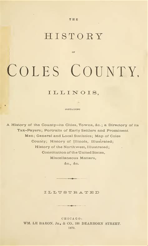 History Of Coles County Illinois