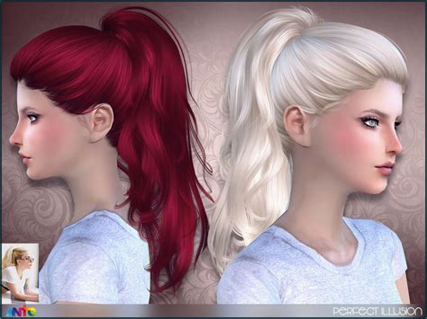 Sims Mods Sims Ponytail Hairstyles Girl Hairstyles Female Hairstyles Wavy Ponytail