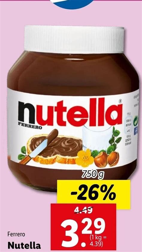 Ferrero Nutella 750g Angebot Bei Lidl