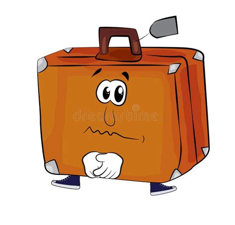 Sad Suitcase Cartoon Stock Illustration Illustration Of Character