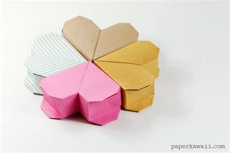 Origami Heart Box Video Instructions Paper Kawaii
