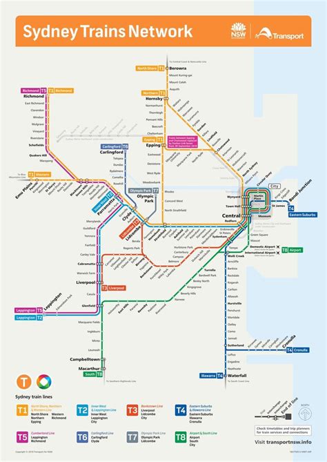 Official tweets for sydney trains north shore & western line. Sydney Trains Network Map - | Train map, Train station map ...