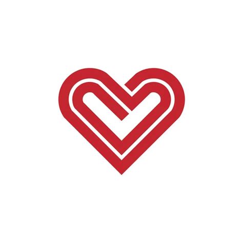 Heart Icon Vector Logo Heart Logo Heart Shape Love Logo Stock Vector