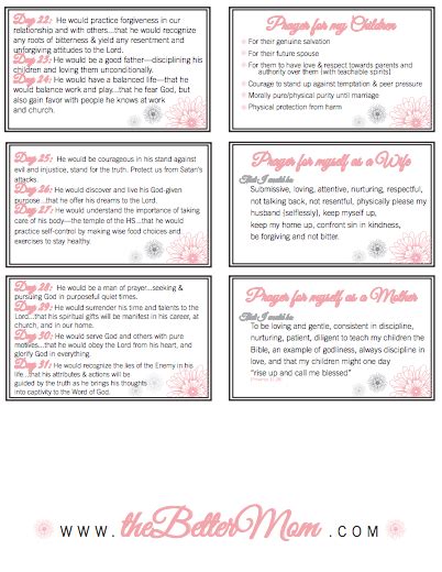 Organize Your Prayer Time Free Printable Prayer Cards