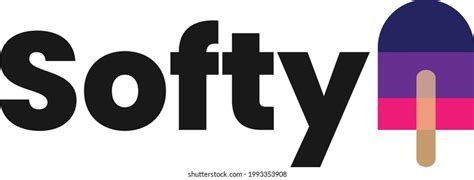Softy Logo Which Meant Softy Melting Stock Vector Royalty Free