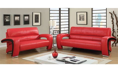 Contemporary Red Leather Sofa Sofas Design Ideas