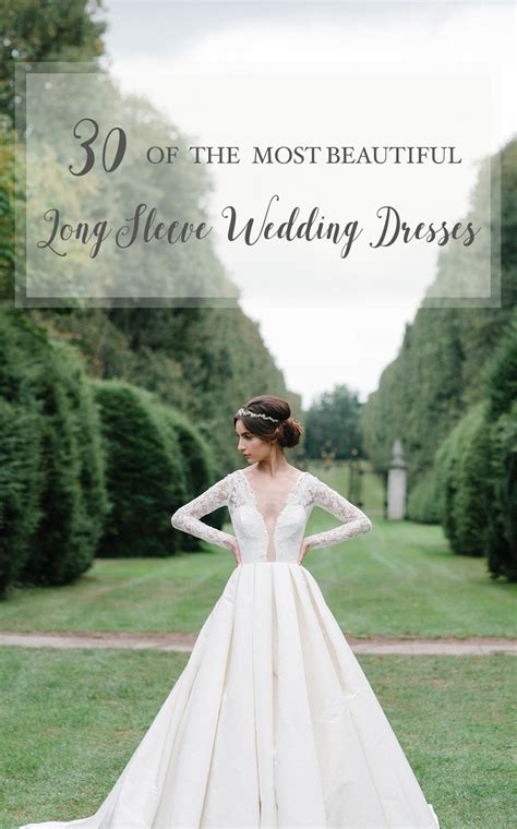 Long sleeve satin wedding dresses. 30 of the Most Beautiful Long Sleeve Wedding Dresses for ...