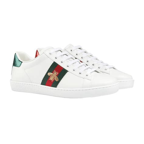 Gucci Womens Ace Sneaker With Bee Enigma Boutique