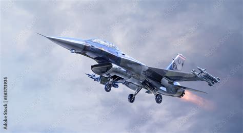 Naklejka F 16 Fighting Falcon Advanced 4th Generation Multi Role