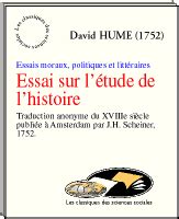 David Hume 1711 1776 Essais moraux politiques et littéraires 1741