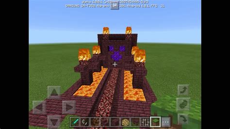 How To Make A Creeper Portal Inside A Nether Castle Minecraft Youtube