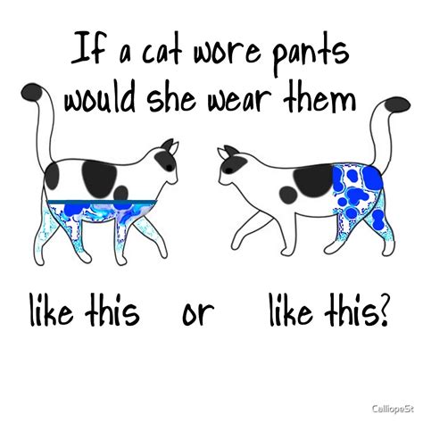 If A Cat Wore Pants By Calliopest Redbubble