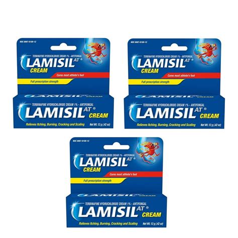 Lamisil At Terbinafine Hydrochloride Cream 1 Antifungal Cream For Athlete S Foot 0 42 Oz 3