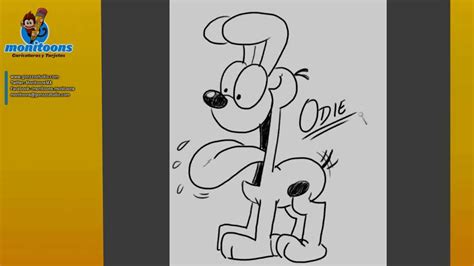 Como Dibujar Al Perro Odie Amigo Del Gato Garfield How