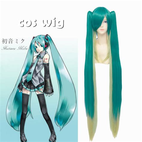 Ecvtop High Quality Cosplay Wig Vocaloid Hatsune Miku Wigs 700g 48 Inch