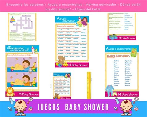 ¿estás organizando el baby shower de alguna amiga o familiar? 100 Juegos Impresos Baby Shower! Envío Gratis! - $ 320.00 ...