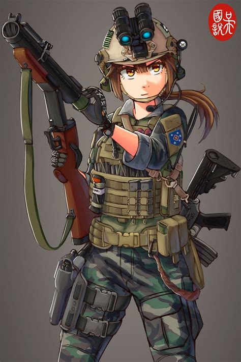 Pin On Anime Girls Military