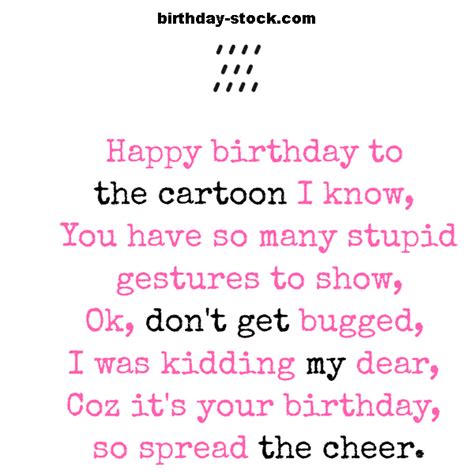 Top 6 Funny Birthday Poems With Images For Friends