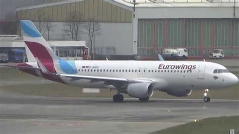 Eurowings Airbus A320 Sharklets D Aizq Takeoff At Hamburg