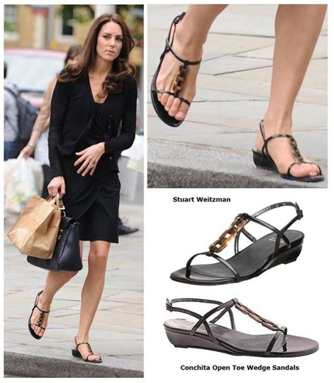 Kate Wearing Stuart Weitsman Sandals And Carrying Her Apish Polly