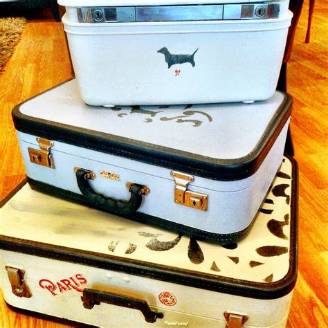Vintage Luggage Painted With Annie Sloan Chalk Paint Vintage Train