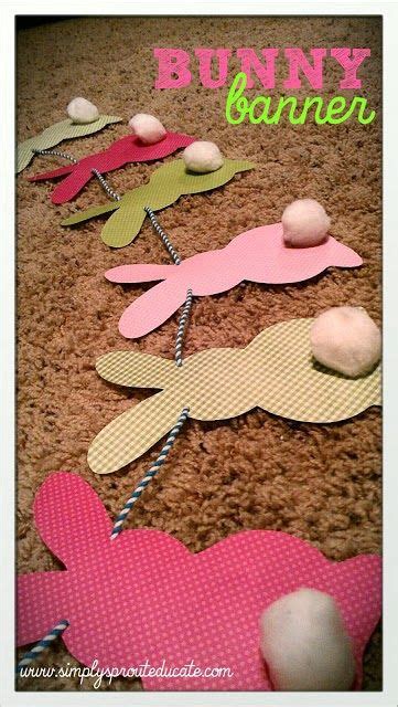 2 Girls 1 Year 730 Moments To Share Spring Decor Diy Banners Easter