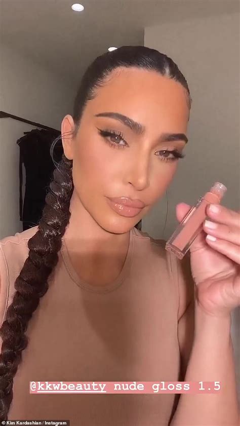 Kim Kardashian Shows Fans Her Trick For Making Her Lips Look Even BIGGER Daily Mail Online