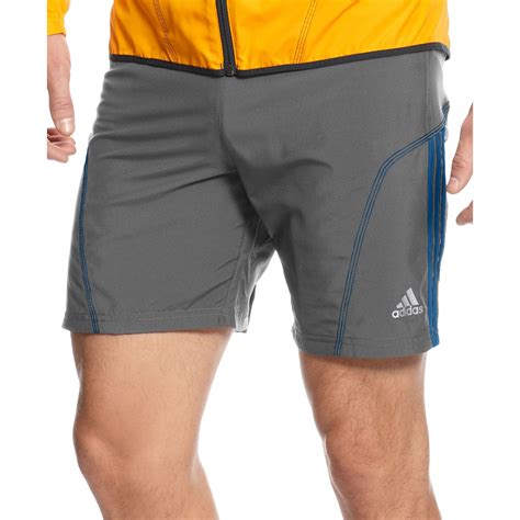 Adidas Climalite Response Drei Streifen 7 Running Shorts In Greyblue