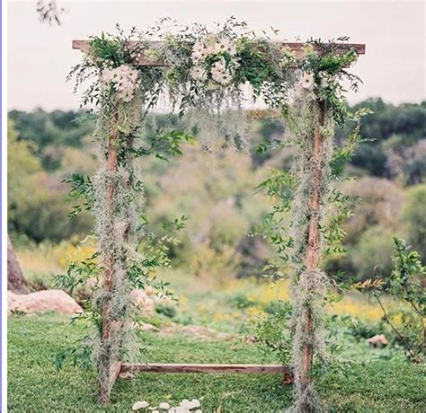 Moss Covered Natural Wood Arch Would Love To Do This With Drift Wood