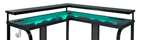 Zander Ii L Shaped Gaming Computer Desk Grey Leons