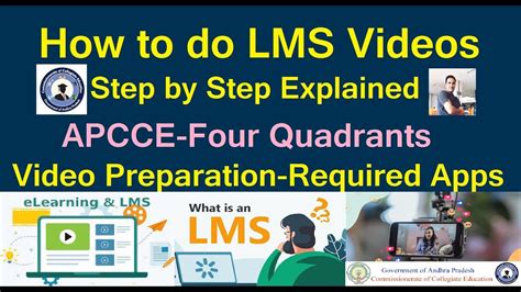 How To Do Lms Videosstep By Stepapcceappsfour Quadrantsmoocs