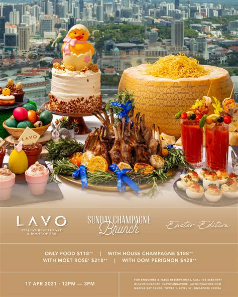 sunday champagne brunch easter addition lavo singapore