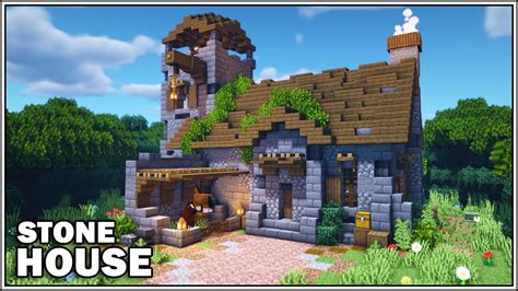 Minecraft Stone House Tutorial How To Build Youtube