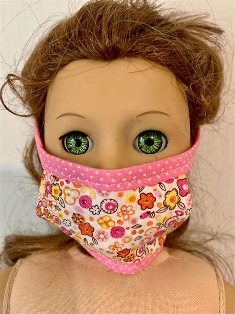 American Girl Doll Face Mask With Ties Doll Face Masks Face Etsy