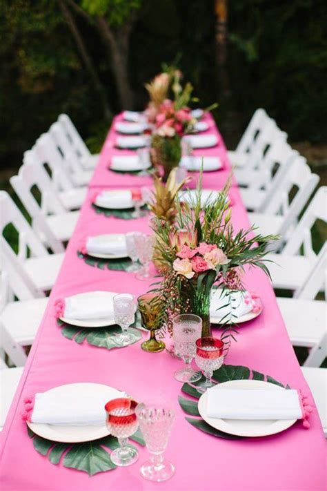 tropical tablescape ideas for your wedding weddingbells tropical bridal shower decorations