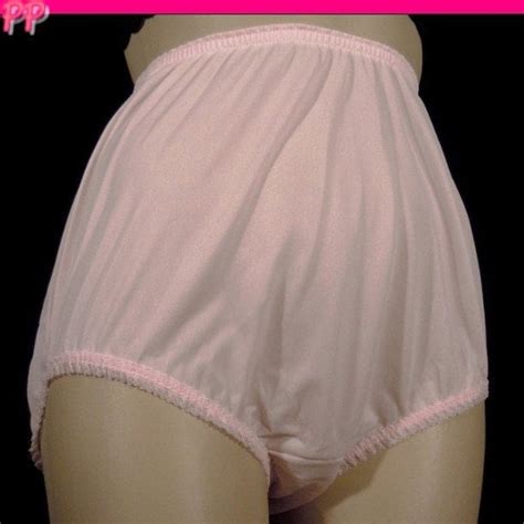 vintage nylon panties pretty pink sheer gaymode granny briefs