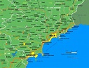 Karte von Nizza-Bereich - Karte von Nizza, Frankreich Umgebung (Region ...
