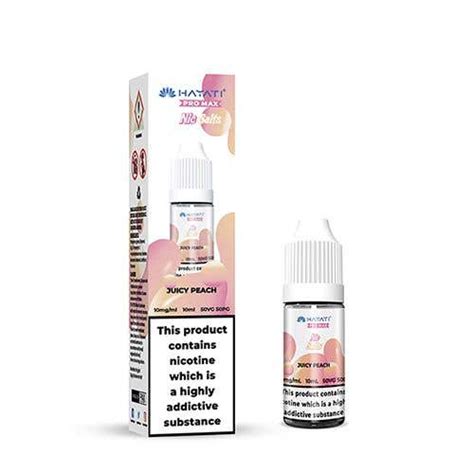 Hayati Pro Max Juicy Peach Nic Salt E Liquid 4 For £10 Vape Uk