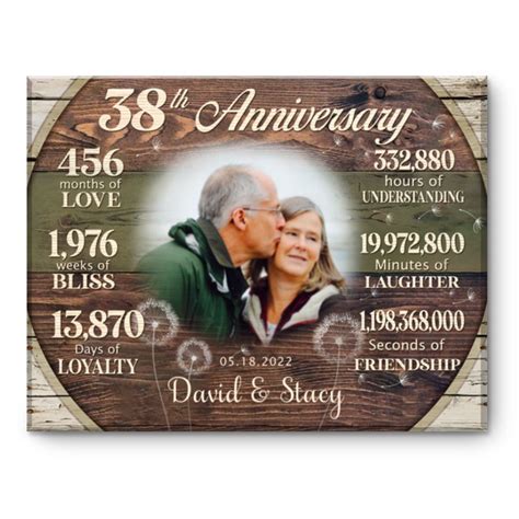 Custom 38th Anniversary T 38 Years Anniversary T For Couple