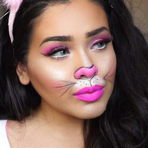 This was the face paint i did on myself for easter, based on a face. bunny costume make up | Best 25+ Bunny makeup ideas on Pinterest | Deer face paint, Bunny face ...