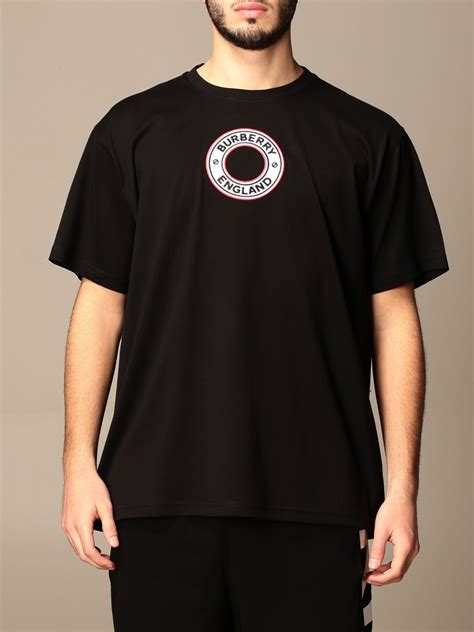 Burberry Archway T Shirt With Round Logo Black Burberry T Shirt