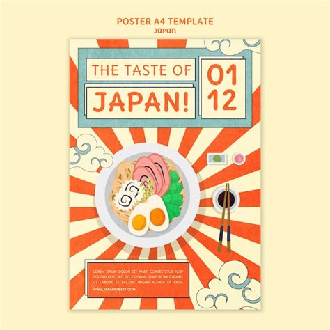 Premium Psd Vertical Poster Template For Japanese Cuisine Restaurant