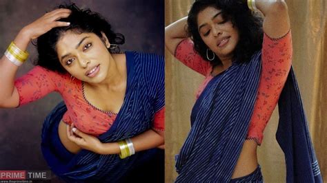Reema Kallingal Stylish Look In Sari The Primetime